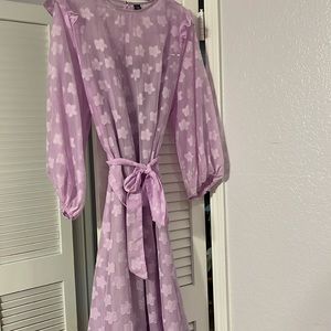 Shein purple floral print dress